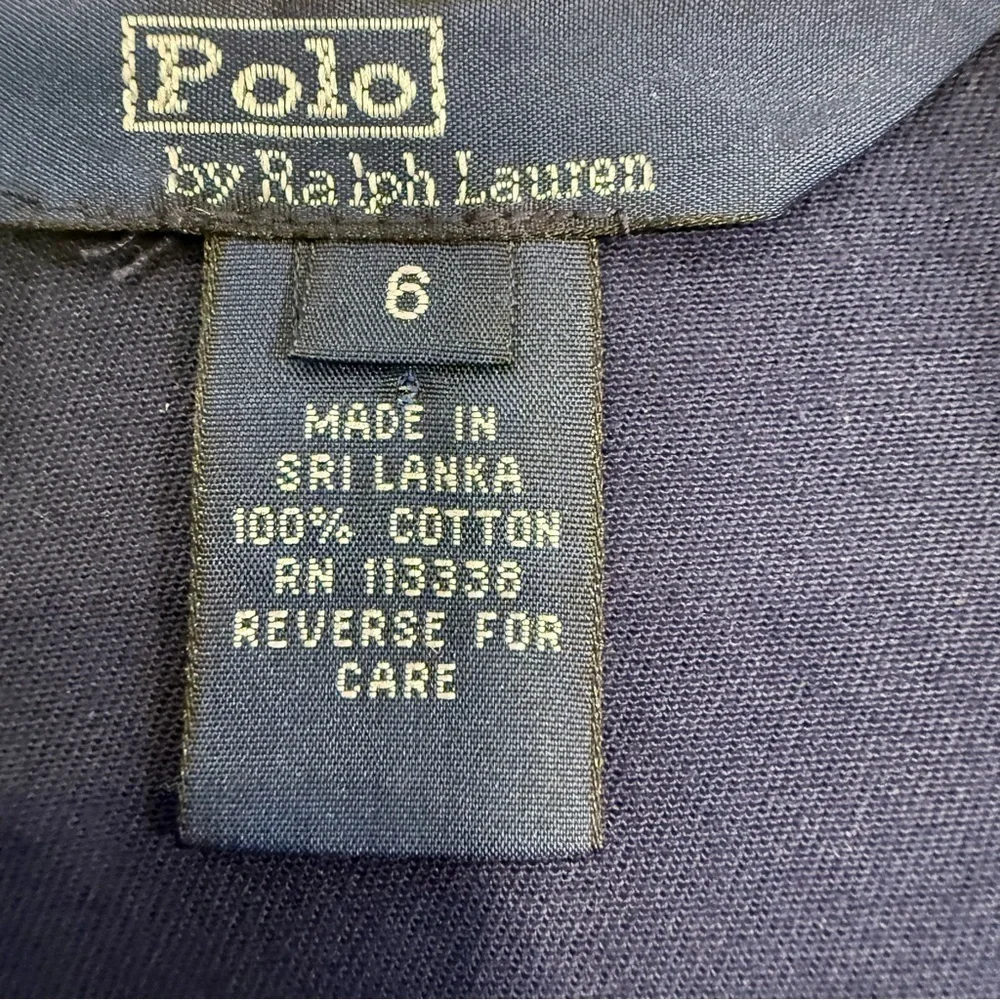 Ralph Lauren Boys Zip Up Blue Jacket & Blue Check Shirt Sz 6, 2 Pcs Set
